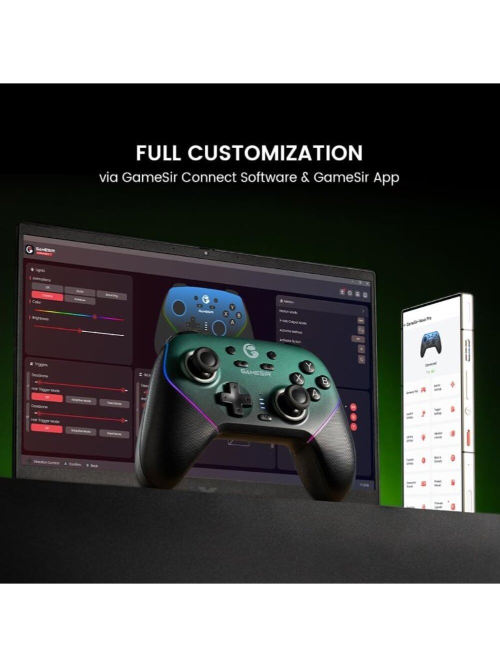 Wireless Gaming Controller for PC/Switch/iOS/Android, RGB Lighting, Hall Effect - Picture 8 of 8